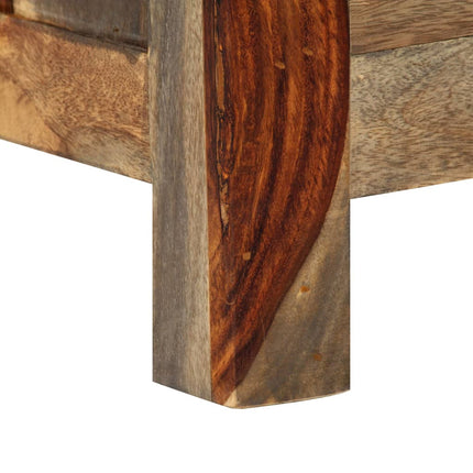 Credenza Grigia 100x30x50 cm in Legno Massello di Sheesham