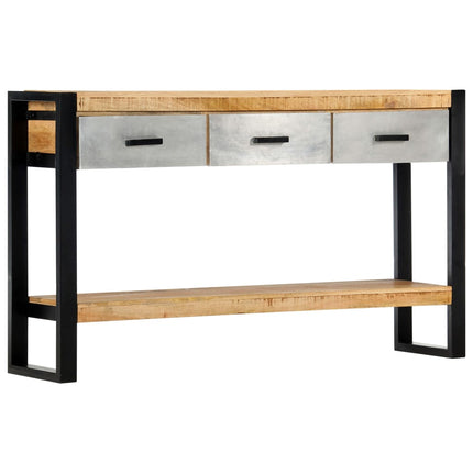 Tavolo Consolle 130x30x76 cm in Legno Massello di Mango