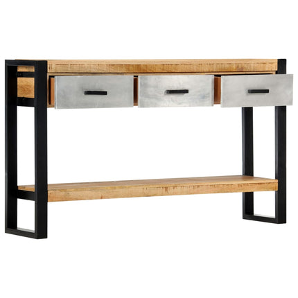Tavolo Consolle 130x30x76 cm in Legno Massello di Mango