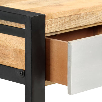 Tavolo Consolle 130x30x76 cm in Legno Massello di Mango