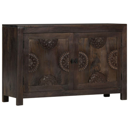 Credenza con Design Intagliato 110x35x70 cm in Legno di Mango