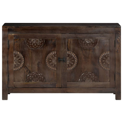 Credenza con Design Intagliato 110x35x70 cm in Legno di Mango