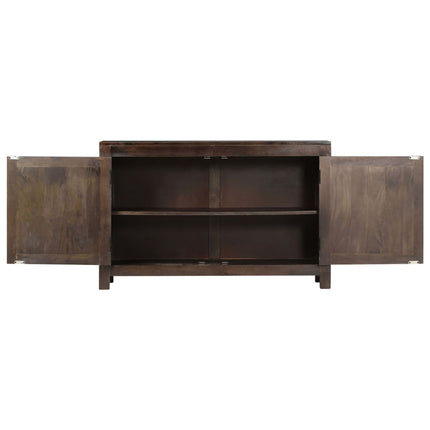 Credenza con Design Intagliato 110x35x70 cm in Legno di Mango