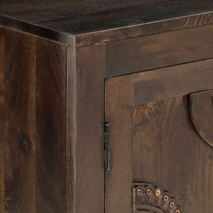 Credenza con Design Intagliato 110x35x70 cm in Legno di Mango