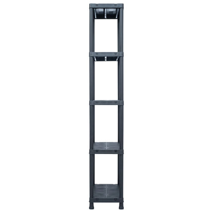 Scaffale Nero 125 kg 60x30x180 cm in Plastica