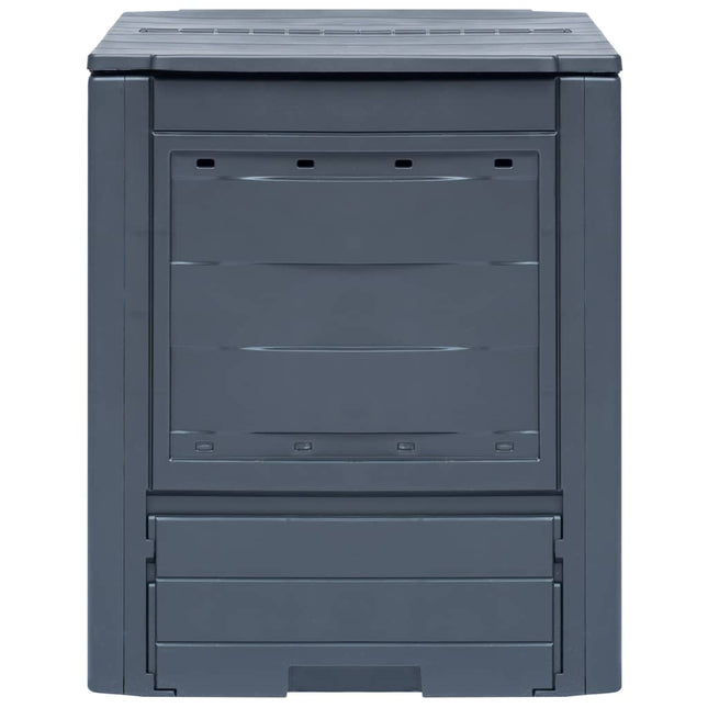 Compostiera da Giardino 60x60x73 cm 260 L Grigia