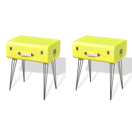 Comodini 2 pz 49,5x36x60 cm Gialli