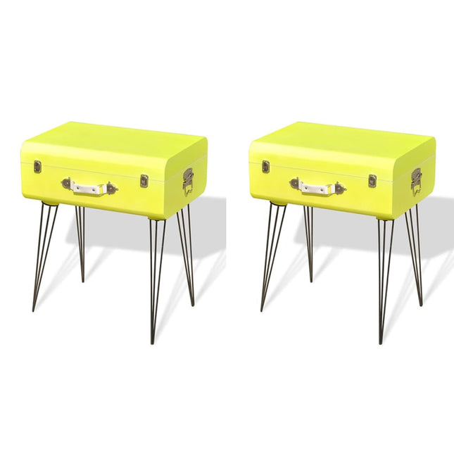 Comodini 2 pz 49,5x36x60 cm Gialli
