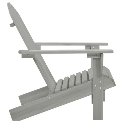 Sedia da Giardino in Legno Grigio