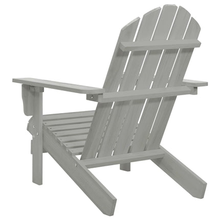 Sedia da Giardino in Legno Grigio