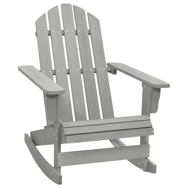 Sedia a Dondolo da Giardino in Legno Grigio