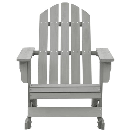 Sedia a Dondolo da Giardino in Legno Grigio