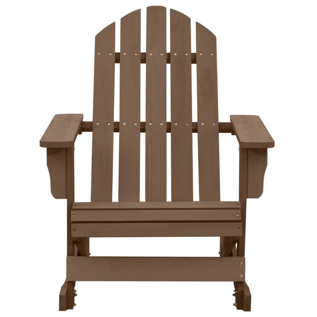 Sedia a Dondolo da Giardino in Legno Marrone