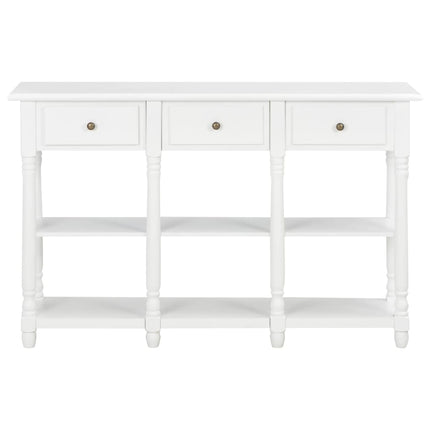 Tavolo Consolle Bianco 120x30x76 cm in MDF