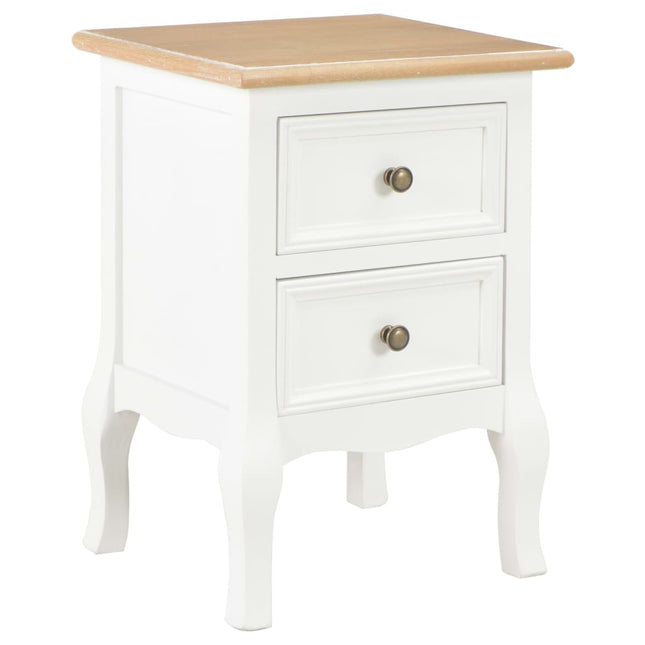 Comodini Bianchi 2 pz 35x30x49 cm in MDF