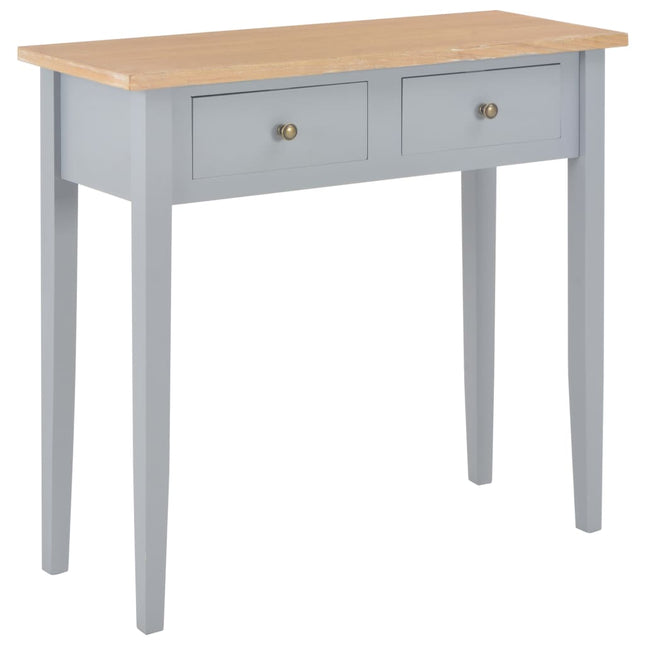 280054 vidaXL Consolle da Trucco Grigio 79x30x74 cm in Legno