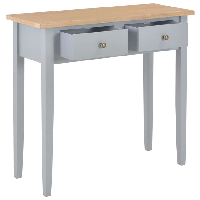 280054 vidaXL Consolle da Trucco Grigio 79x30x74 cm in Legno