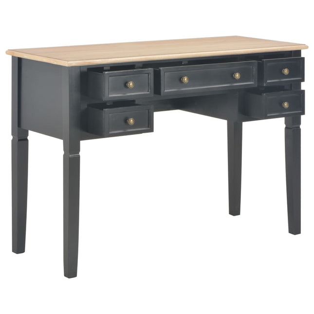 Scrivania Nera 109,5x45x77,5 cm in Legno