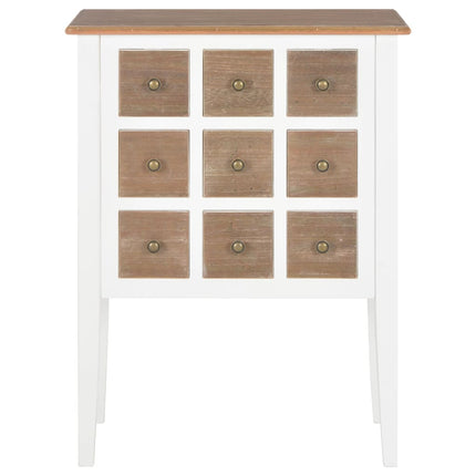 Credenza Bianca 54x30x80 cm in Legno Massello