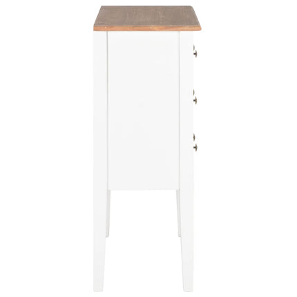 Credenza Bianca 54x30x80 cm in Legno Massello