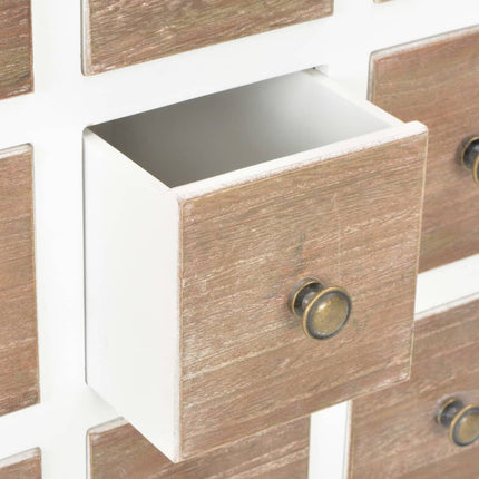 Credenza Bianca 54x30x80 cm in Legno Massello