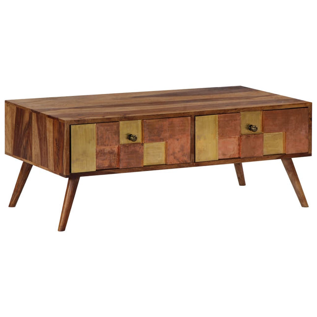 Tavolino da Salotto 100x50x39 cm in Legno Massello