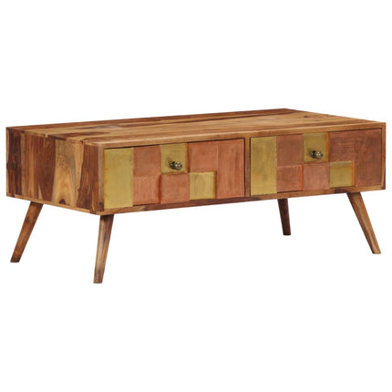 Tavolino da Salotto 100x50x39 cm in Legno Massello