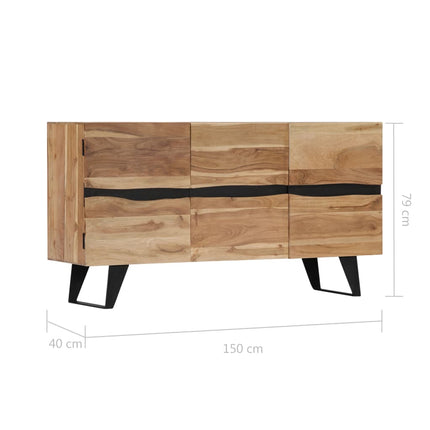 Credenza 150x40x79 cm in Legno Massello di Acacia