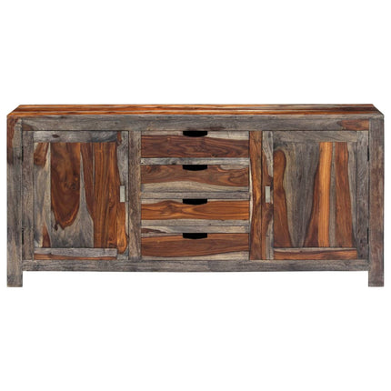 Credenza Grigia 160x40x75 cm in Legno Massello di Sheesham