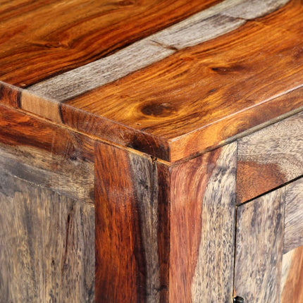 Credenza Grigia 160x40x75 cm in Legno Massello di Sheesham
