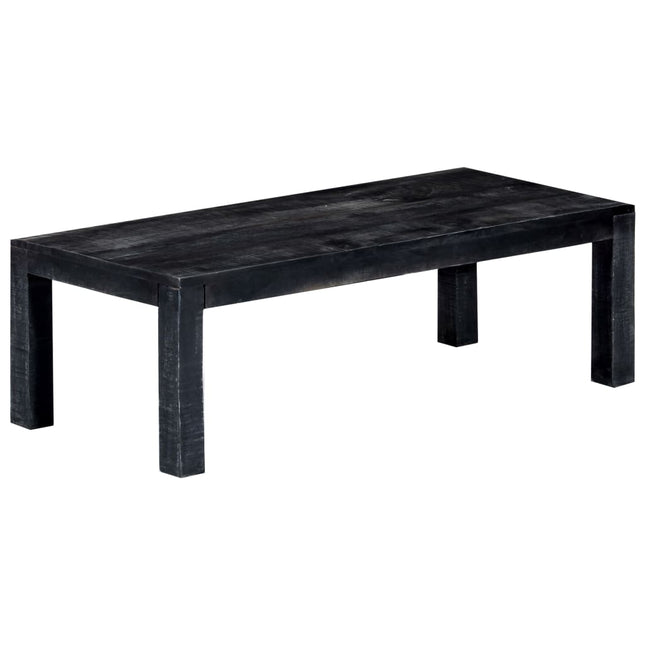Tavolino da Caffè Nero 110x50x35cm Legno Massello di Mango