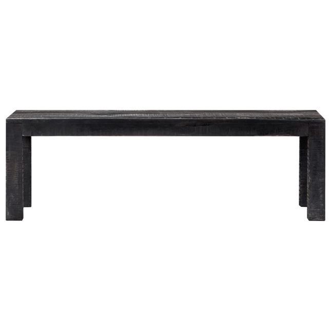 Tavolino da Caffè Nero 110x50x35cm Legno Massello di Mango