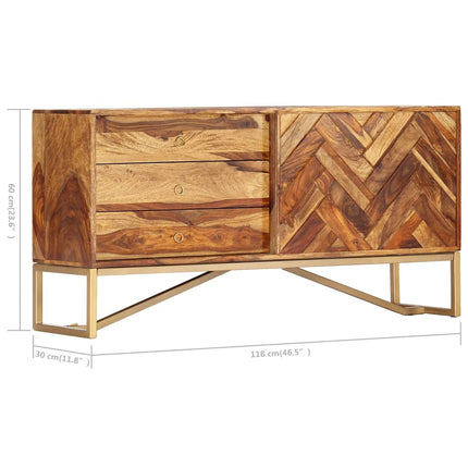 Credenza 118x30x60 cm in Legno Massello di Sheesham