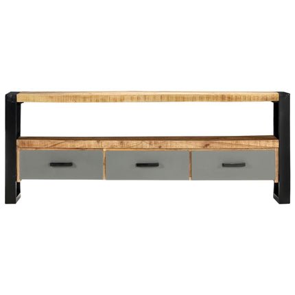 Mobile Porta TV 130x30x50 cm in Legno Massello di Mango