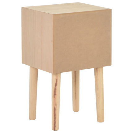 Comodino con 2 Cassetti 30x25x49,5 cm in Massello di Pino