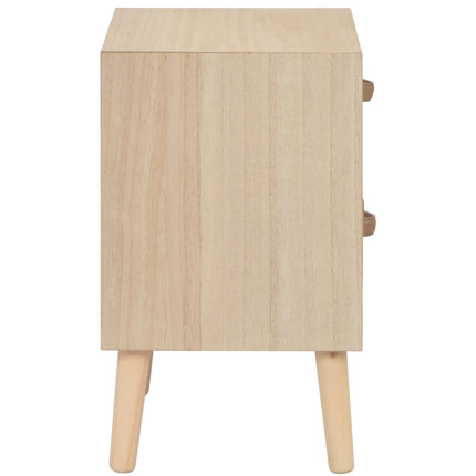 Comodino con 2 Cassetti 40x30x49,5 cm in Massello di Pino