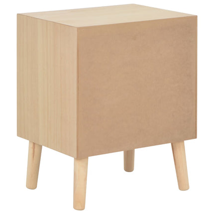 Comodino con 2 Cassetti 40x30x49,5 cm in Massello di Pino
