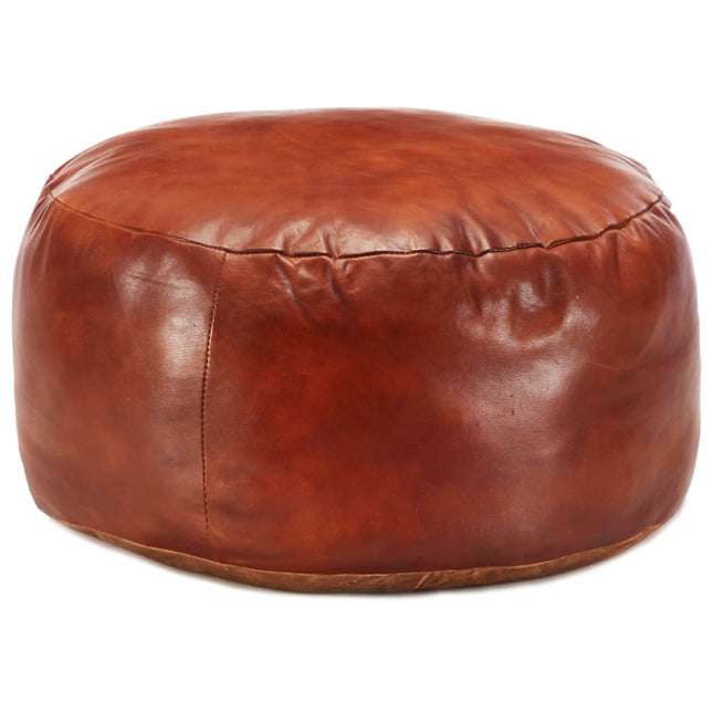 Pouf Tanno 60x30 cm in Vera Pelle di Capra
