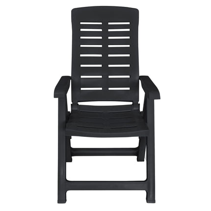 Set da Pranzo da Giardino 11 pz in Plastica Antracite