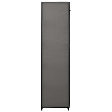 Armadio Pieghevole Grigio 110x45x175 cm in Tessuto