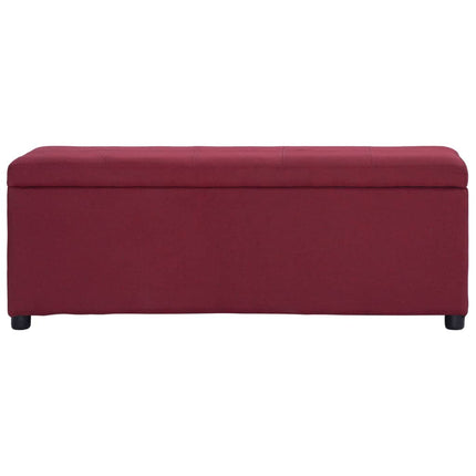 Panca con Vano Portaoggetti 116 cm Rosso Vino in Poliestere