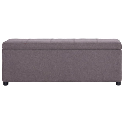 Panca con Vano Portaoggetti 116 cm Grigio Talpa in Poliestere