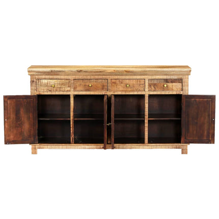 Credenza con 4 Cassetti 160x40x85 cm Legno Massello di Mango