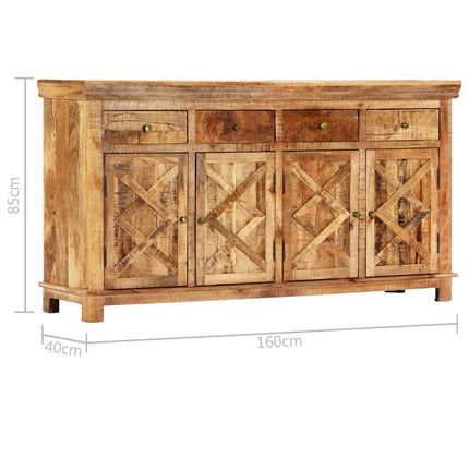 Credenza con 4 Cassetti 160x40x85 cm Legno Massello di Mango