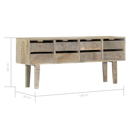 Credenza 140x30x60 cm in Legno Massello di Mango