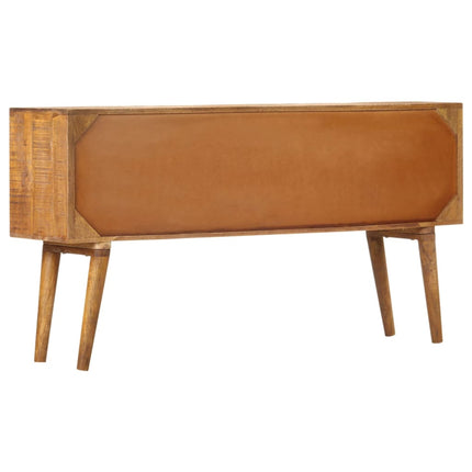 Credenza con Motivo Stampato 130x30x70 cm in Massello di Mango