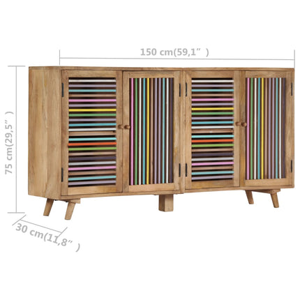 Credenza 150x30x75 cm in Legno Massello di Mango