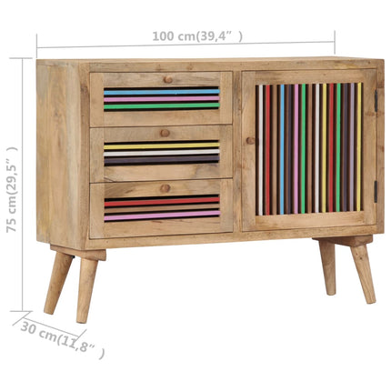 Credenza 100x30x75 cm in Legno Massello di Mango