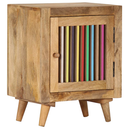 Comodino 40x30x50 cm in Legno Massello di Mango