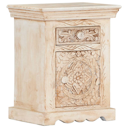 Comodino 40x30x50 cm in Legno Massello di Mango